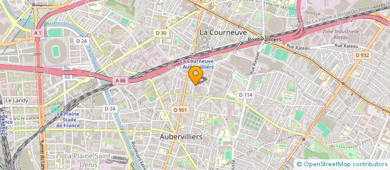 localisation de l'entreprise GLOW UP BEAUTY à LA COURNEUVE