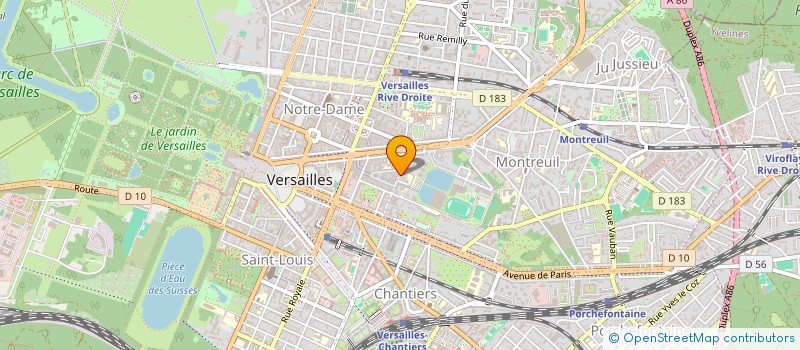 localisation de l'entreprise GLOW UP BEAUTY BAR à VERSAILLES
