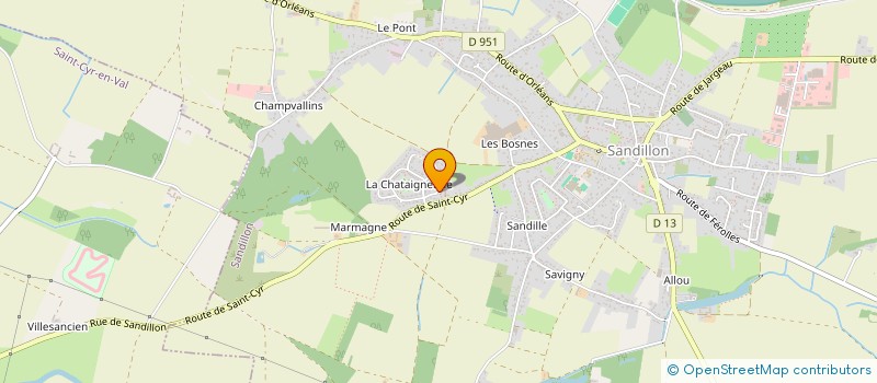 localisation de l'entreprise GLPP CREATION à SANDILLON