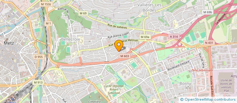 localisation de l'entreprise GLR AUTO  METZ