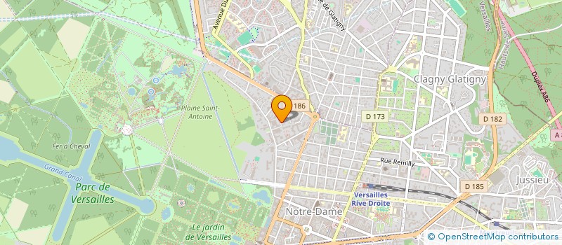 localisation de l'entreprise GLS à VERSAILLES