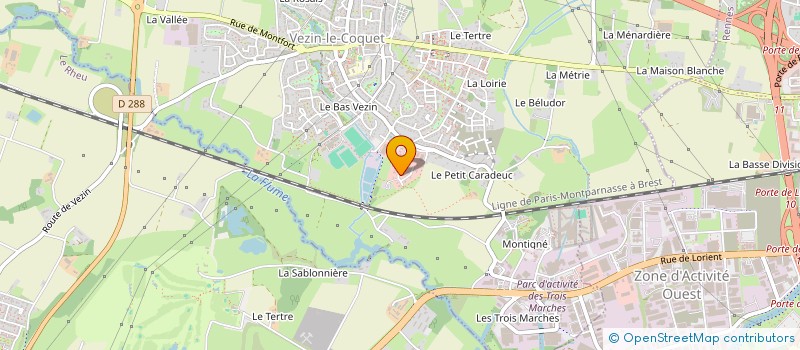 localisation de l'entreprise GLS  VEZIN-LE-COQUET