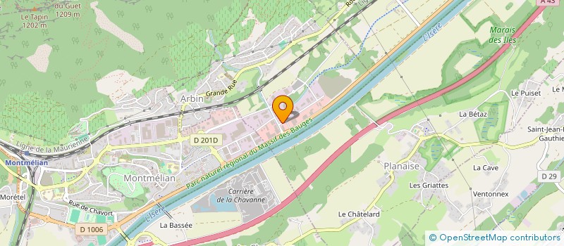 localisation de l'entreprise GLS - GRISET LOCATION SOLUTION à MONTMELIAN