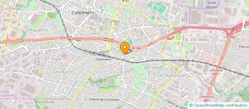 localisation de l'entreprise GLUT à COLOMIERS