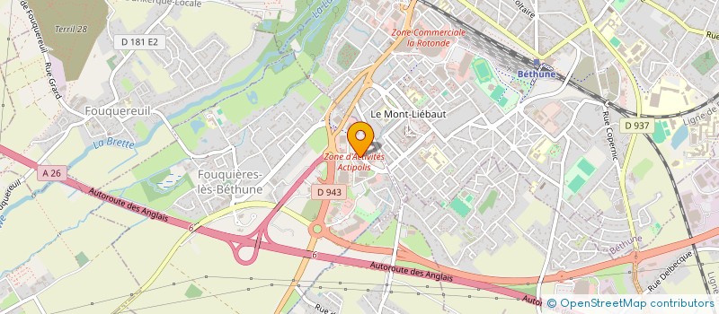 localisation de l'entreprise GLV à FOUQUIERES-LES-BETHUNE