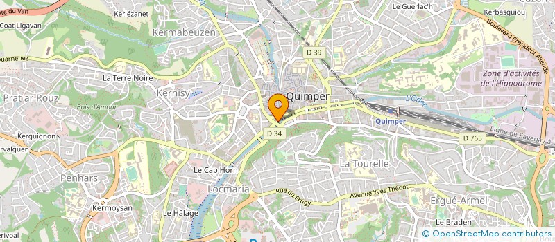 localisation de l'entreprise GLV  QUIMPER