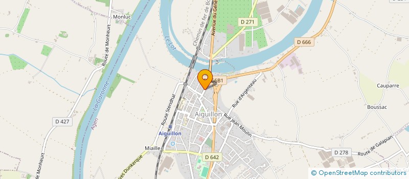 localisation de l'entreprise GLV BOULANGERIE PATISSERIE  AIGUILLON