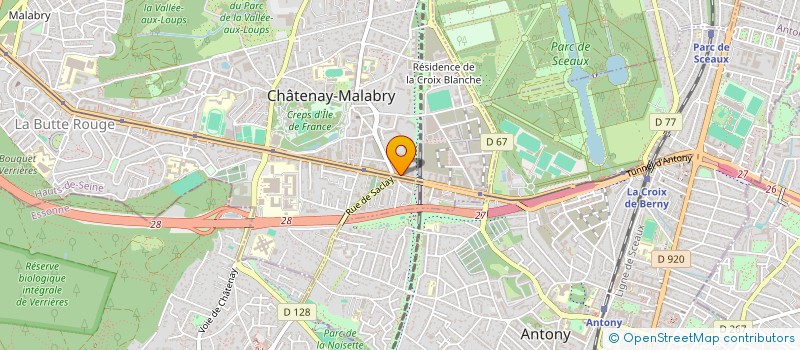 localisation de l'entreprise GLVP ETUDES à CHATENAY-MALABRY