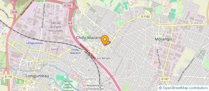 localisation de l'entreprise GLYCANIX à CHILLY-MAZARIN