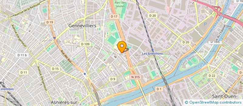 localisation de l'entreprise GM AUTOMOBILE à GENNEVILLIERS