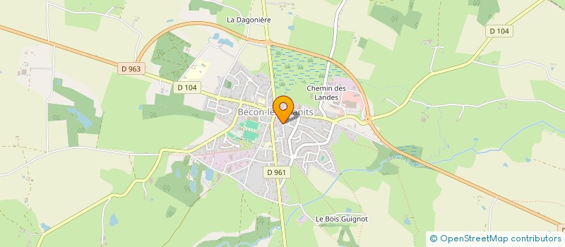 localisation de l'entreprise GM COUNTRY  BECON-LES-GRANITS