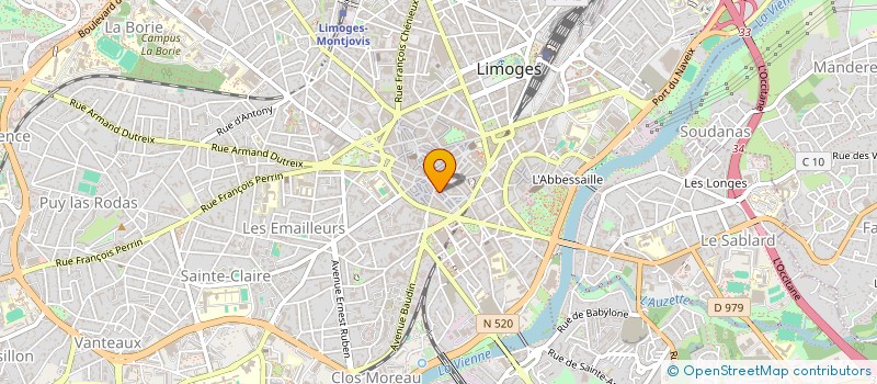 localisation de l'entreprise GM HAT à LIMOGES
