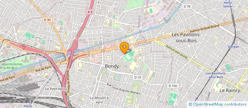 localisation de l'entreprise GM HOLDING  BONDY