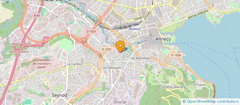 localisation de l'entreprise GM HOLDING à ANNECY