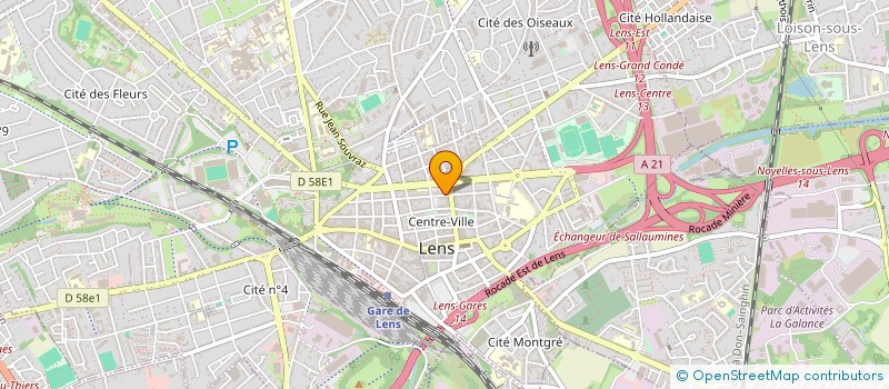 localisation de l'entreprise GM'IMMO  LENS