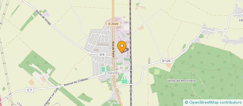 localisation de l'entreprise GM INCENDIE à CHEVILLY
