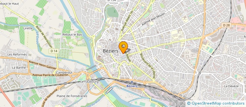 localisation de l'entreprise GM KF  BEZIERS