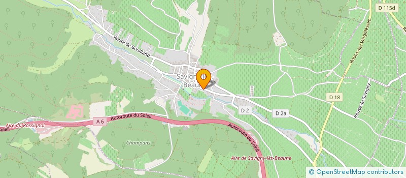 localisation de l'entreprise GM MUSIQUE  SAVIGNY-LES-BEAUNE