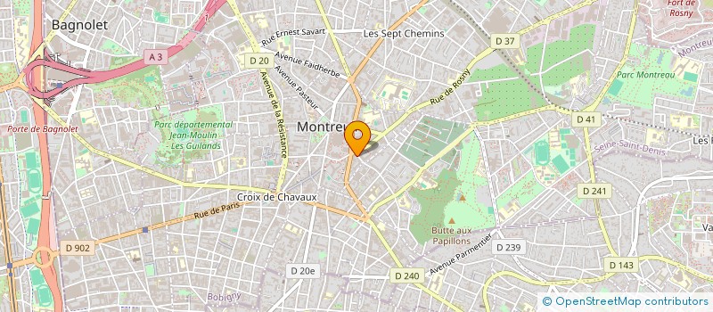 localisation de l'entreprise GM PARTICIPATIONS à MONTREUIL