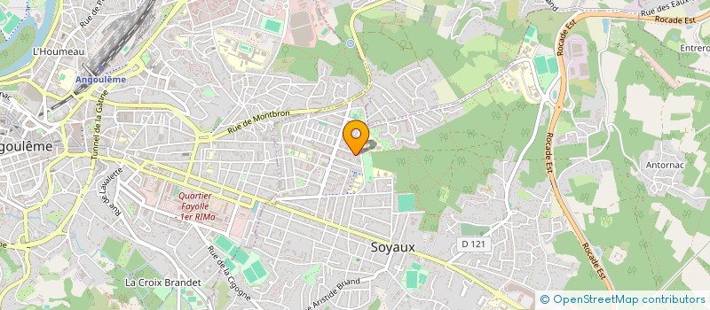 localisation de l'entreprise GM PLATRERIE à SOYAUX