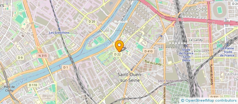 localisation de l'entreprise GM PRODUCTION à SAINT-OUEN-SUR-SEINE