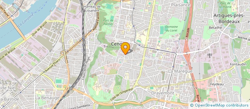 localisation de l'entreprise GM QUALITE à CENON