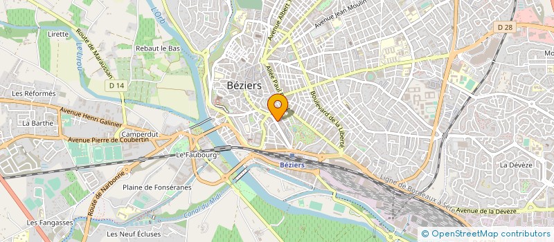 localisation de l'entreprise GM SERVICES à BEZIERS