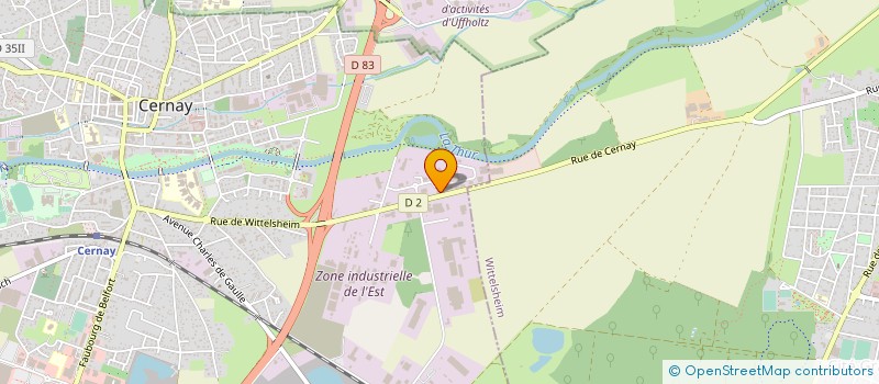 localisation de l'entreprise GM SYNERGIE à CERNAY
