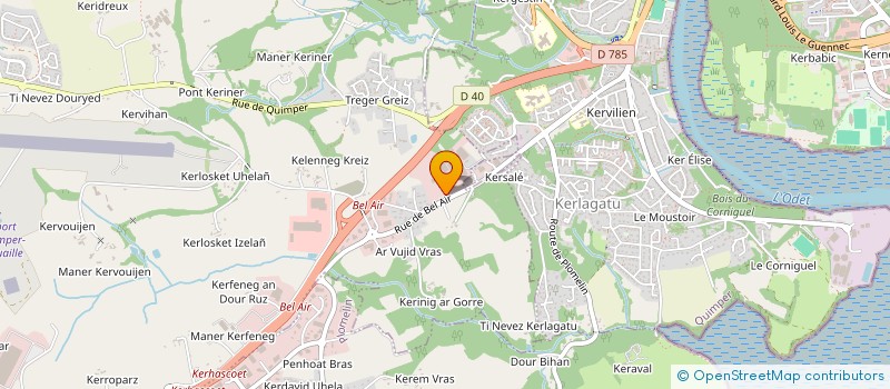 localisation de l'entreprise GM TOITURES à PLUGUFFAN