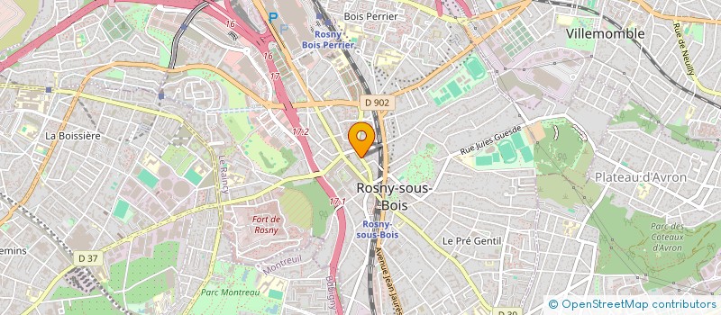 localisation de l'entreprise GM3 BAT à ROSNY-SOUS-BOIS