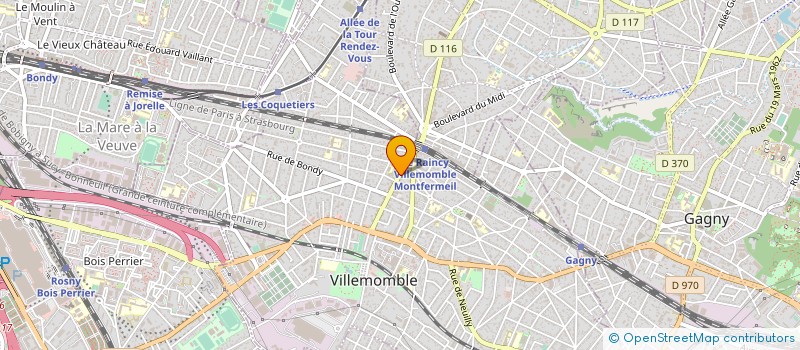 localisation de l'entreprise GMAH à VILLEMOMBLE