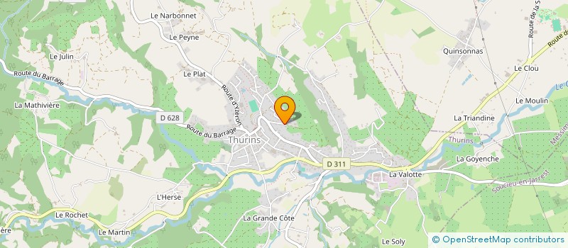 localisation de l'entreprise GMAS à THURINS