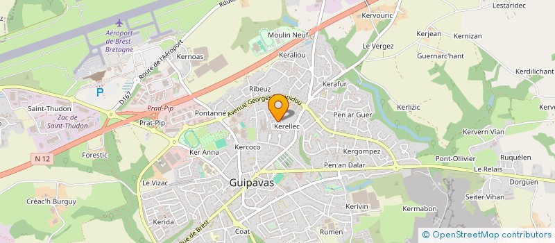 localisation de l'entreprise GMAX à GUIPAVAS