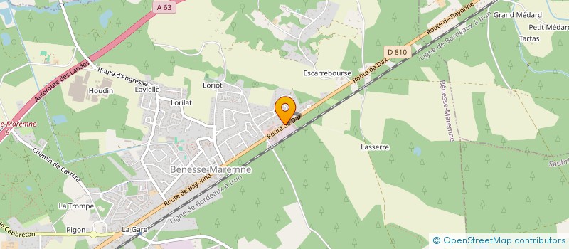 localisation de l'entreprise GMBJ HOLDING  BENESSE-MAREMNE