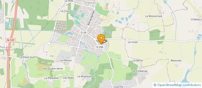 localisation de l'entreprise GMCI  ORGERES