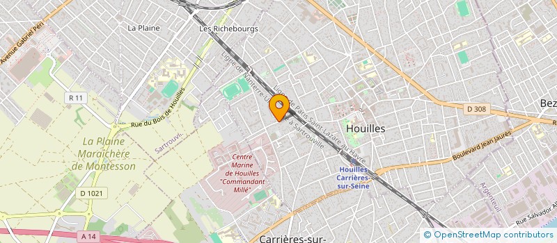 localisation de l'entreprise GMCL GRAPHISME  HOUILLES