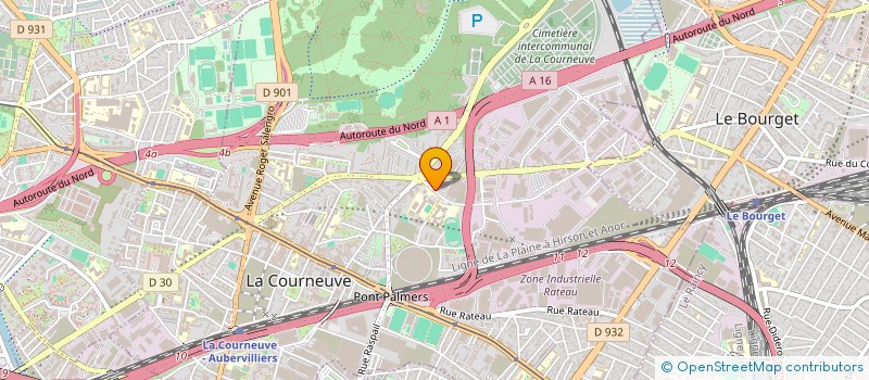 localisation de l'entreprise GMCL SERVICES à LA COURNEUVE