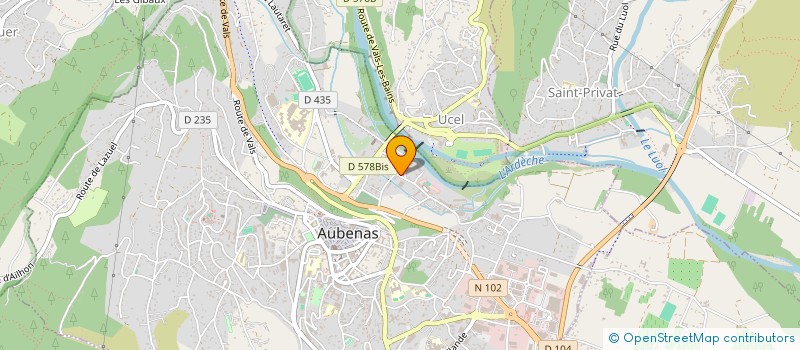 localisation de l'entreprise GMCV à AUBENAS