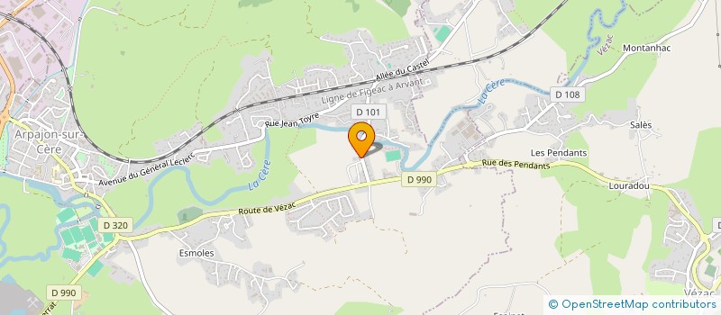 localisation de l'entreprise GME à ARPAJON-SUR-CERE