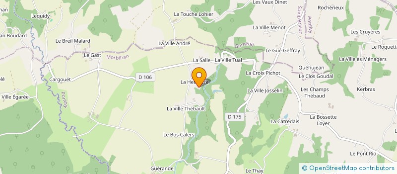 localisation de l'entreprise GMELL HOLDING  MENEAC