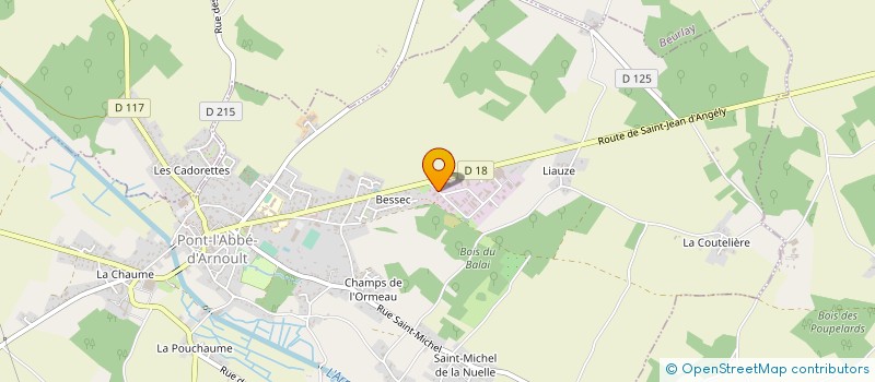 localisation de l'entreprise GMERCIER PODO-ORTHOPEDIE  PONT-L'ABBE-D'ARNOULT