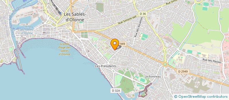 localisation de l'entreprise GMG SYNERGIES à LES SABLES D'OLONNE