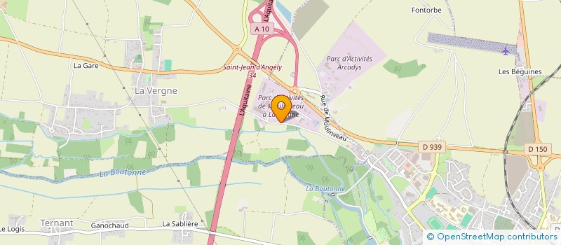 localisation de l'entreprise GMG TP  LA VERGNE