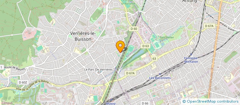 localisation de l'entreprise GMI à VERRIERES-LE-BUISSON