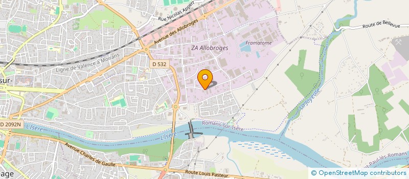 localisation de l'entreprise GMI  ROMANS-SUR-ISERE