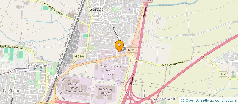 localisation de l'entreprise GMJ  GERZAT