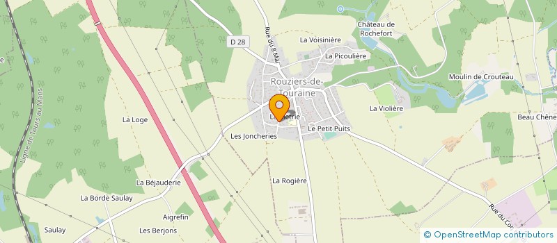 localisation de l'entreprise GML ASCENSEURS à ROUZIERS-DE-TOURAINE