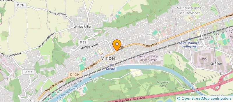 localisation de l'entreprise GML IMMO  MIRIBEL