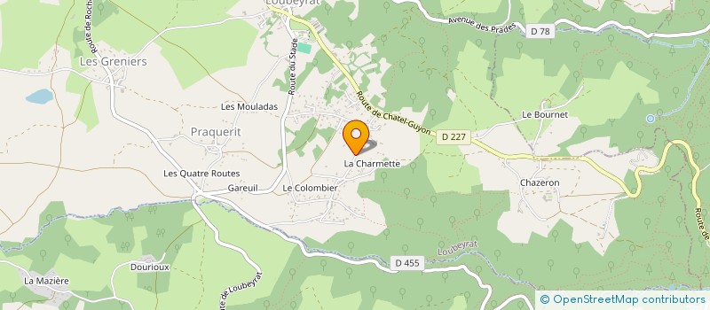 localisation de l'entreprise GMPB  LOUBEYRAT