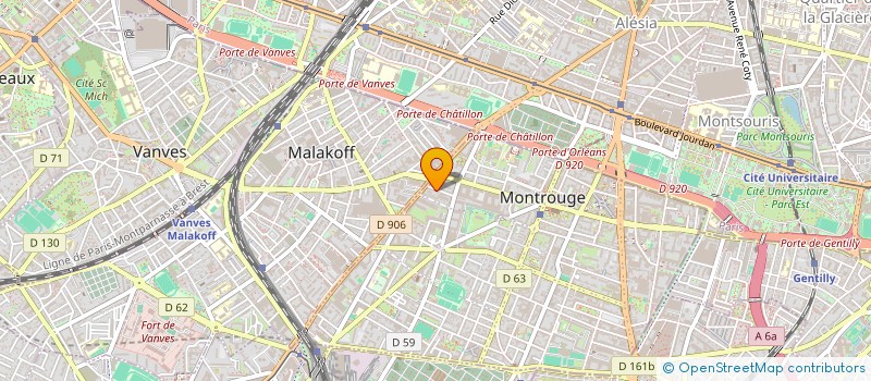 localisation de l'entreprise GMPC GPT MODERNE PILOTAGE CONSTRUCTION à MONTROUGE